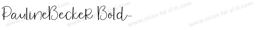 PaulineBecker Bold字体转换